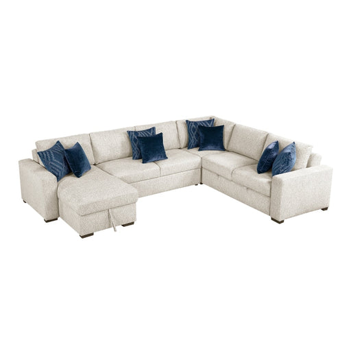 8548BE*5VC2ACR2ACLA (5)4-Piece Sectional with Reversible Chaise, Pull-out Bed and Hidden Storage - 8548BE*5VC2ACR2ACLA