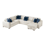 8548BE*5VC2ACR2ACLA (5)4-Piece Sectional with Reversible Chaise, Pull-out Bed and Hidden Storage - 8548BE*5VC2ACR2ACLA