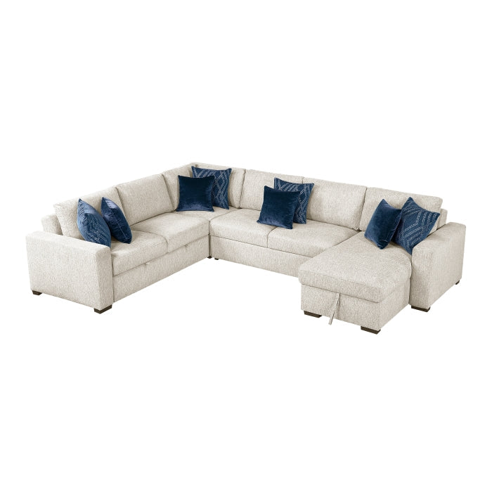 8548BE*5VC2ACR2ACLA (5)4-Piece Sectional with Reversible Chaise, Pull-out Bed and Hidden Storage - 8548BE*5VC2ACR2ACLA