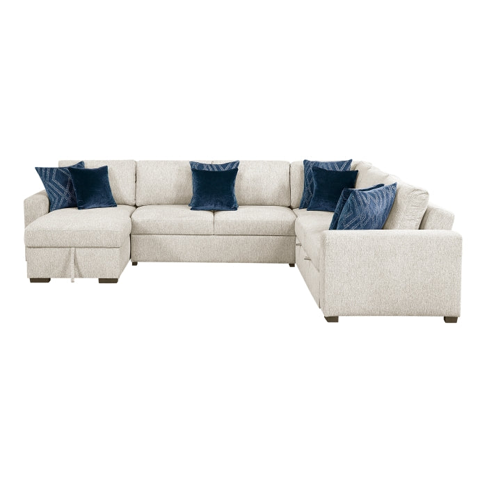 8548BE*5VC2ACR2ACLA (5)4-Piece Sectional with Reversible Chaise, Pull-out Bed and Hidden Storage - 8548BE*5VC2ACR2ACLA