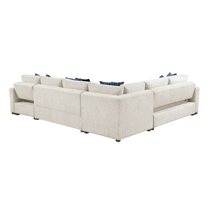 8548BE*5VC2ACR2ACLA (5)4-Piece Sectional with Reversible Chaise, Pull-out Bed and Hidden Storage - 8548BE*5VC2ACR2ACLA