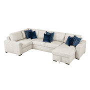 8548BE*5VC2ACRACA (5)4-Piece Sectional with Convertible and Reversible Chaise,  Hidden Storage, Click Motion Back - 8548BE*5VC2ACRACA