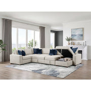 8548BE*6SC15ACLA (6)5-Piece Sectional with Reversible Chaise, Pull-out Bed, Hidden Storage and Click Motion Back - 8548BE*6SC15ACLA