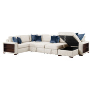 8548BE*6SC15ACLA2 (6)5-Piece Sectional with Reversible Chaise, Pull-out Bed, Hidden Storage and Click Motion Back - 8548BE*6SC15ACLA2