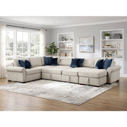 8548BE*6SC15ACLA4 (6)5-Piece Sectional with Reversible Chaise, Pull-out Bed, Hidden Storage and Click Motion Back - 8548BE*6SC15ACLA4