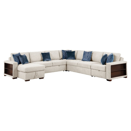 8548BE*6SCACCLA2 (6)5-Piece Sectional with Reversible Chaise, Pull-out Bed, Hidden Storage and Click Motion Back - 8548BE*6SCACCLA2