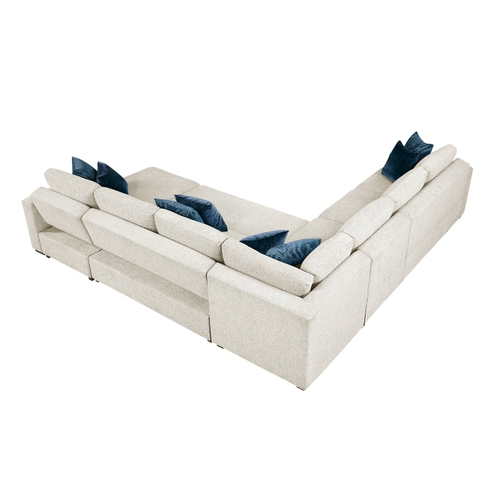 8548BE*6VC2ACR2ACLACA (6)5-Piece Sectional with Reversible Chaise, Pull-out Bed and Hidden Storage - 8548BE*6VC2ACR2ACLACA