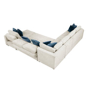 8548BE*6VC2ACR2ACLACA (6)5-Piece Sectional with Reversible Chaise, Pull-out Bed and Hidden Storage - 8548BE*6VC2ACR2ACLACA