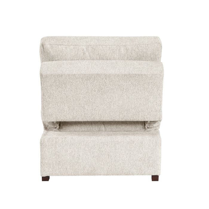 8548BE-ACCL Convertible Armless Chair with Pull-out Bed and Click Motion Back - 8548BE-ACCL