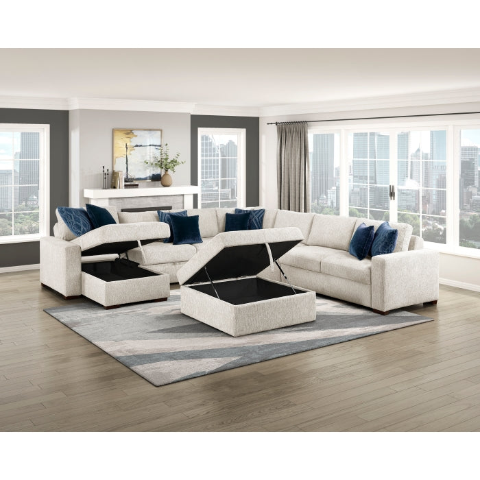 8548BE-OT Storage Ottoman with Casters - 8548BE-OT