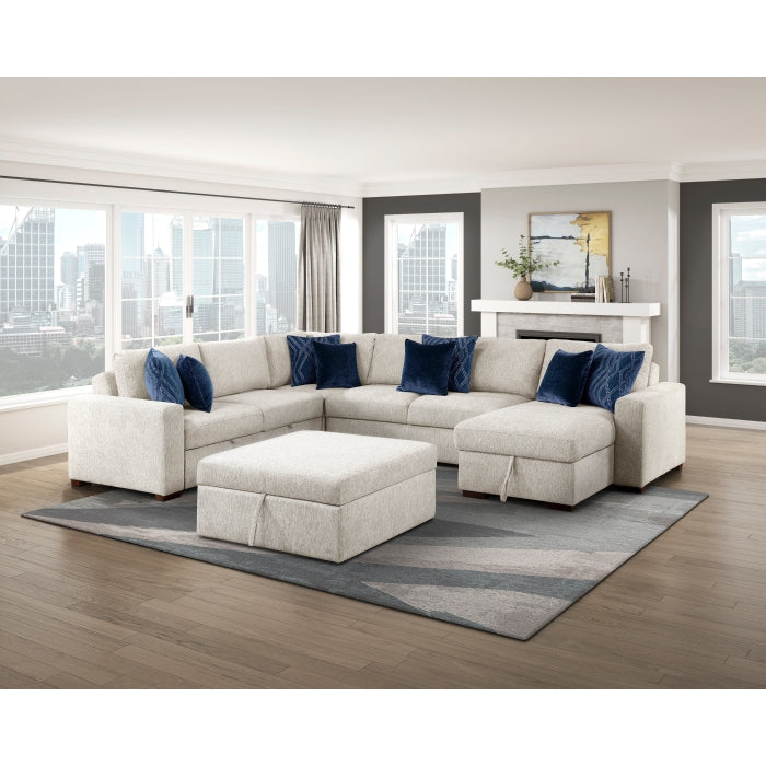 8548BE-OT Storage Ottoman with Casters - 8548BE-OT