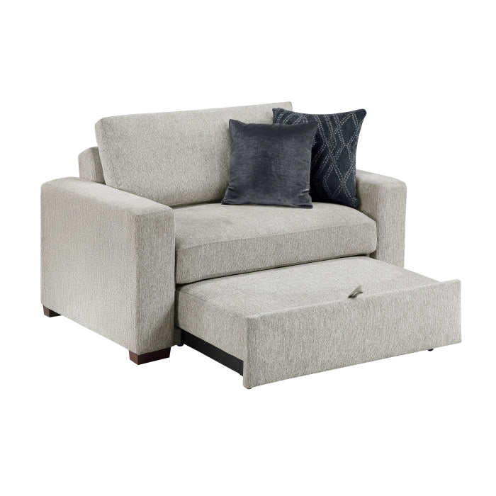 8548GY-215ACLA* (2)Convertible Chair and a half with Pull-out Bed, Click Motion Back and Two Track Arms - 8548GY-215ACLA*