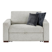 8548GY-215ACLA2* Convertible Chair and Half with Pull-out Bed, Click Motion Back, Two Arms with Shelves and Charging Ports - 8548GY-215ACLA2*