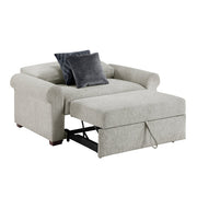 8548GY-215ACLA4* Convertible Chair and Half with Pull-out Bed, Click Motion Back and Two Roll Arms - 8548GY-215ACLA4*