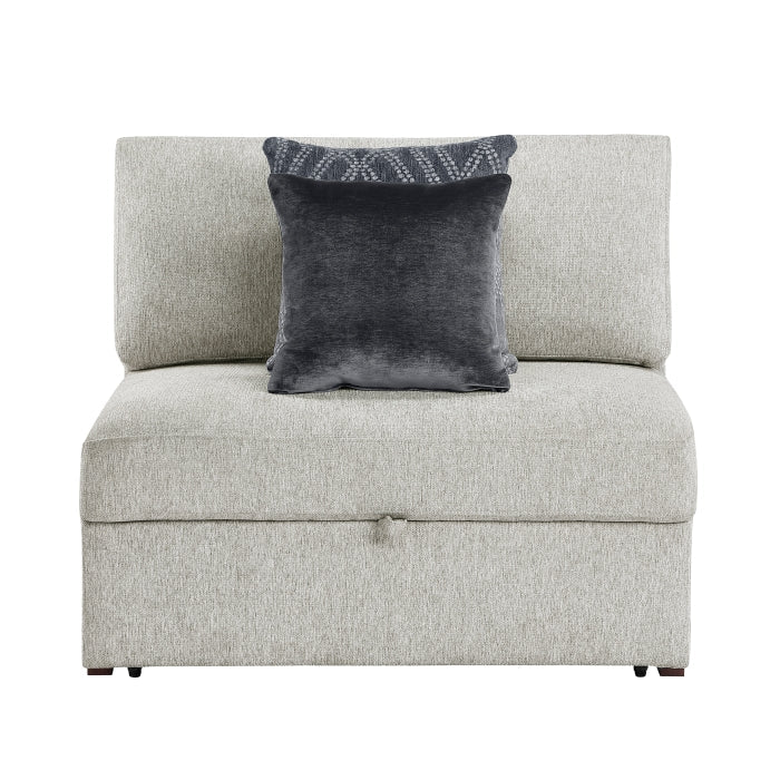 8548GY-215ACLA4* Convertible Chair and Half with Pull-out Bed, Click Motion Back and Two Roll Arms - 8548GY-215ACLA4*