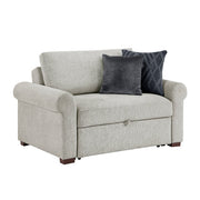 8548GY-215ACLA4* Convertible Chair and Half with Pull-out Bed, Click Motion Back and Two Roll Arms - 8548GY-215ACLA4*