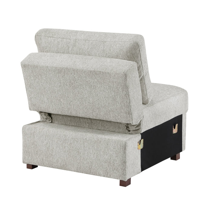 8548GY-2ACCLA4* Convertible Chair with Pull-out Bed, Click Motion Back and Two Roll Arms - 8548GY-2ACCLA4*