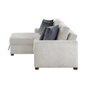 8548GY*3VC15ACLA 2-Piece Sectional with Reversible Chaise, Pull-out Bed and Hidden Storage, Click Motion Back - 8548GY*3VC15ACLA