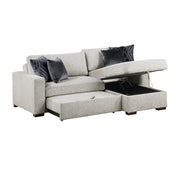 8548GY*3VC15ACLA 2-Piece Sectional with Reversible Chaise, Pull-out Bed and Hidden Storage, Click Motion Back - 8548GY*3VC15ACLA