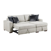 8548GY*3VC15ACLA 2-Piece Sectional with Reversible Chaise, Pull-out Bed and Hidden Storage, Click Motion Back - 8548GY*3VC15ACLA