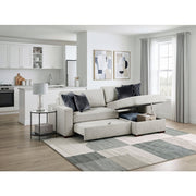 8548GY*3VC15ACLA 2-Piece Sectional with Reversible Chaise, Pull-out Bed and Hidden Storage, Click Motion Back - 8548GY*3VC15ACLA