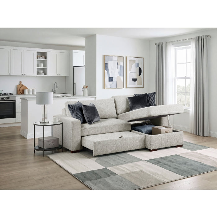 8548GY*3VC15ACLA 2-Piece Sectional with Reversible Chaise, Pull-out Bed and Hidden Storage, Click Motion Back - 8548GY*3VC15ACLA