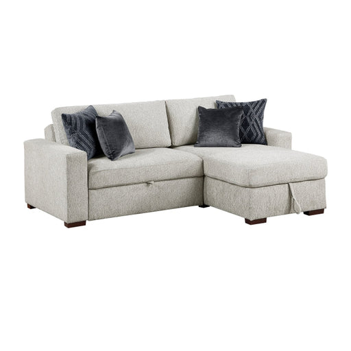 8548GY*3VC15ACLA 2-Piece Sectional with Reversible Chaise, Pull-out Bed and Hidden Storage, Click Motion Back - 8548GY*3VC15ACLA