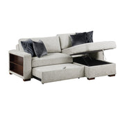 8548GY*3VC15ACLA2 2-Piece Sectional with Reversible Chaise, Pull-out Bed and Hidden Storage, Click Motion Back - 8548GY*3VC15ACLA2