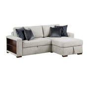 8548GY*3VC15ACLA2 2-Piece Sectional with Reversible Chaise, Pull-out Bed and Hidden Storage, Click Motion Back - 8548GY*3VC15ACLA2