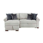 8548GY*3VC15ACLA4 2-Piece Sectional with Reversible Chaise, Pull-out Bed and Hidden Storage, Click Motion Back - 8548GY*3VC15ACLA4