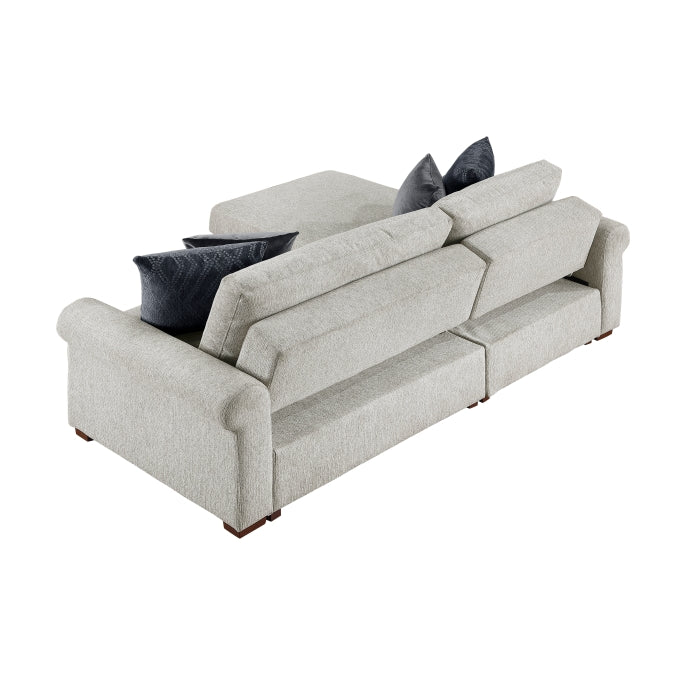 8548GY*3VC15ACLA4 2-Piece Sectional with Reversible Chaise, Pull-out Bed and Hidden Storage, Click Motion Back - 8548GY*3VC15ACLA4