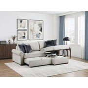 8548GY*3VC15ACLA4 2-Piece Sectional with Reversible Chaise, Pull-out Bed and Hidden Storage, Click Motion Back - 8548GY*3VC15ACLA4