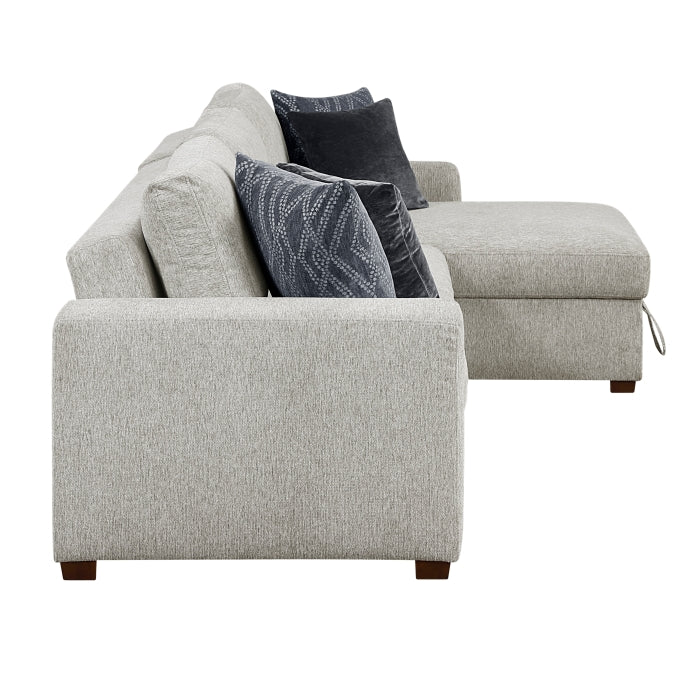 8548GY*3VC2AA 2-Piece Sectional with Convertible and Reversible Chaise,  Hidden Storage, Click Motion Back - 8548GY*3VC2AA