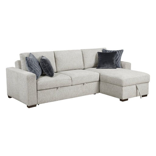 8548GY*3VC2ACLA 2-Piece Sectional with Reversible Chaise, Pull-out Bed and Hidden Storage, Click Motion Back - 8548GY*3VC2ACLA