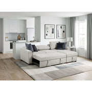 8548GY*3VC2ACLA 2-Piece Sectional with Reversible Chaise, Pull-out Bed and Hidden Storage, Click Motion Back - 8548GY*3VC2ACLA