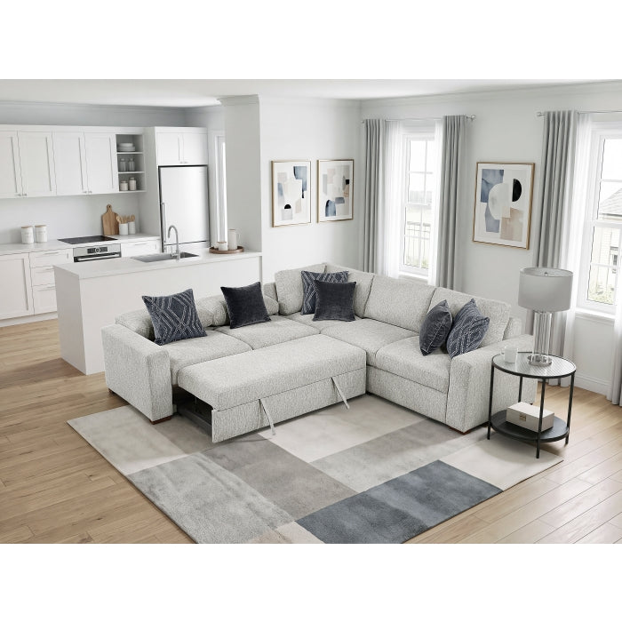 8548GY*42ACLCR2AA 3-Piece Sectional with Pull-out Bed - 8548GY*42ACLCR2AA