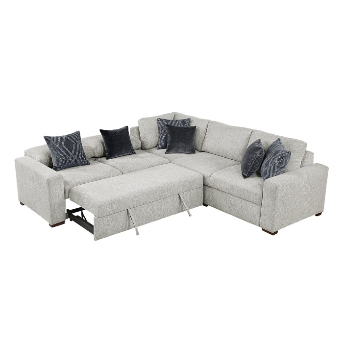 8548GY*42ACLCR2AA 3-Piece Sectional with Pull-out Bed - 8548GY*42ACLCR2AA
