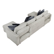 8548GY*42VC2AA 3-Piece Sectional with Convertible and Reversible Chaise,  Hidden Storage, Click Motion Back - 8548GY*42VC2AA