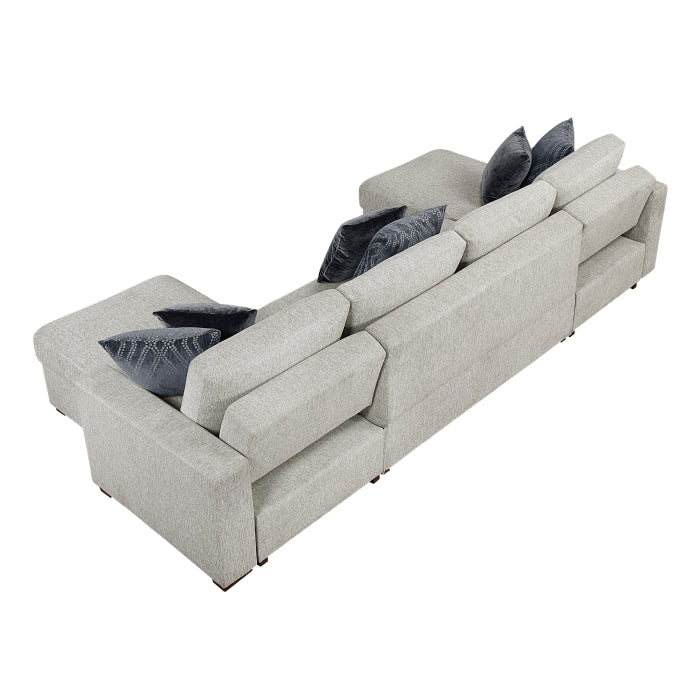 8548GY*42VC2AA 3-Piece Sectional with Convertible and Reversible Chaise,  Hidden Storage, Click Motion Back - 8548GY*42VC2AA