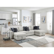 8548GY*42VC2ACLA 3-Piece Sectional with Reversible Chaises, Pull-out Bed and Hidden Storage, Click Motion Back - 8548GY*42VC2ACLA
