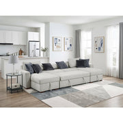 8548GY*42VC2ACLA 3-Piece Sectional with Reversible Chaises, Pull-out Bed and Hidden Storage, Click Motion Back - 8548GY*42VC2ACLA