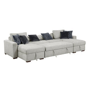 8548GY*42VC2ACLA 3-Piece Sectional with Reversible Chaises, Pull-out Bed and Hidden Storage, Click Motion Back - 8548GY*42VC2ACLA