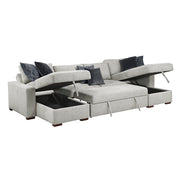 8548GY*42VC2ACLA 3-Piece Sectional with Reversible Chaises, Pull-out Bed and Hidden Storage, Click Motion Back - 8548GY*42VC2ACLA
