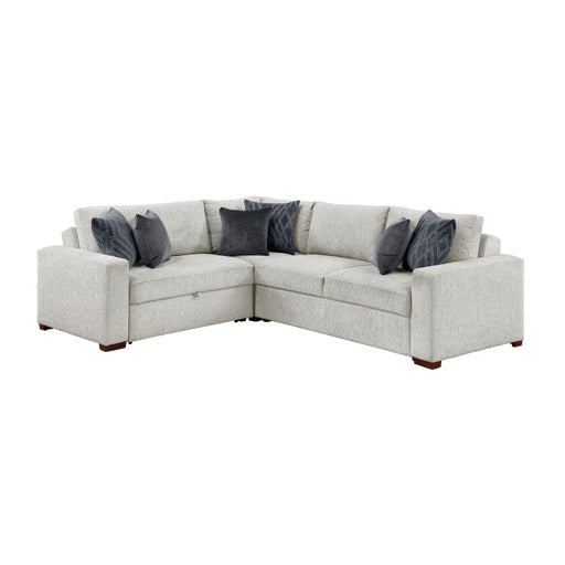 8548GY*4SC15ACLA (4)3-Piece Sectional with Pull-out Bed and Click Motion Back - 8548GY*4SC15ACLA