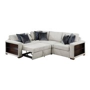 8548GY*4SC15ACLA2 (4)3-Piece Sectional with Pull-out Bed and Click Motion Back - 8548GY*4SC15ACLA2