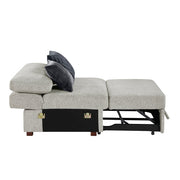 8548GY*4SC15ACLA4 (4)3-Piece Sectional with Pull-out Bed and Click Motion Back - 8548GY*4SC15ACLA4