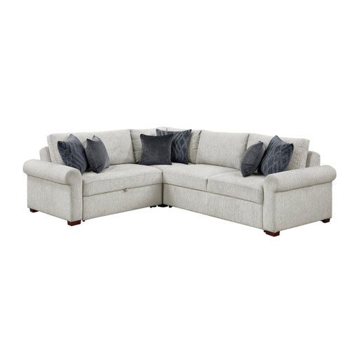 8548GY*4SC15ACLA4 (4)3-Piece Sectional with Pull-out Bed and Click Motion Back - 8548GY*4SC15ACLA4