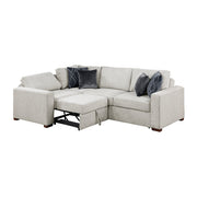 8548GY*4SCACCLA (4)3-Piece Sectional with Pull-out Bed and Click Motion Back - 8548GY*4SCACCLA