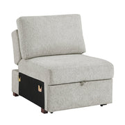 8548GY*4SCACCLA (4)3-Piece Sectional with Pull-out Bed and Click Motion Back - 8548GY*4SCACCLA