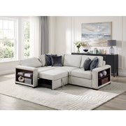 8548GY*4SCACCLA2 3-Piece Sectional with Pull-out Bed and Click Motion Back - 8548GY*4SCACCLA2